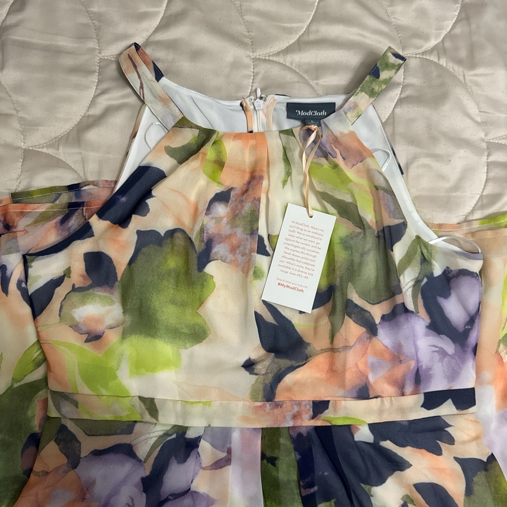 Modcloth Multicolor Pleated Dress